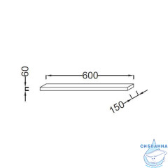 Полочка JACOB DELAFON Parallel EB500-E10 квебекский дуб