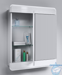 Шкаф-зеркало Aqwella Classic Корсика 60 белый глянец