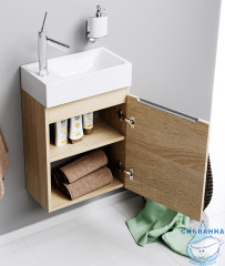 Тумба Aqwella Classic Леон-МР 40 с раковиной UNAM 220 дуб сонома