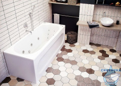 Акриловая ванна Aquatek Оберон 170х70 с каркасом