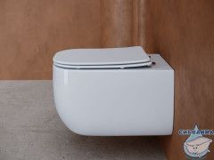 Унитаз подвесной безободковый Ceramicanova Noel Rimless CN3013 с сиденьем быстросъемным Soft Close (микролифт)