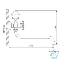 Смеситель для ванны Gappo G2246 с аксессуарами (хром)