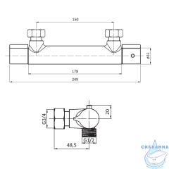Смеситель для душа Damixa Jupiter 776000000 (хром)
