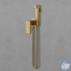 Смеситель Vincea VHFW-102BG с гигиеническим душем (брашированное золото)