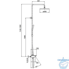 Душевая система Gappo G2495-88 260 1 режим (белый)