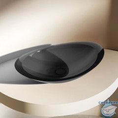 Раковина на столешницу 60 см ABBER Kristall AT2808Onyx