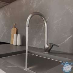 Смеситель для кухни, сатин, Rora, Milardo, RORBN0JM05