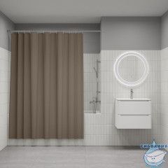 Штора для ванной, 200x180 см, Полиэстер, коричневый, IDDIS, BS03P18i11