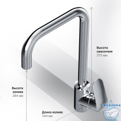 Смеситель для кухни AM.PM Like F8006000 (хром)