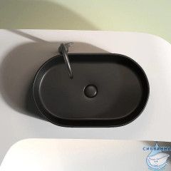  Раковина на столешницу 61 см Ceramicanova Element CN6048MB (черный матовый)