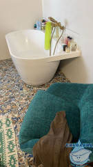 Ванна из литьевого мрамора New Line Sanitary Эдем 170х90 (с полкой и переливом)