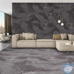 Плитка керамогранитная AZARIO  DORATO CHARCOL 60х120 Carving (F4110821132C)