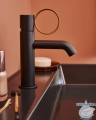  Смеситель для раковины Jacob Delafon Vivienne Signature E38682-LB3-BL (черный/латунь)