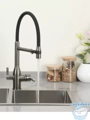 Смеситель кухни Frap F4398-9 (оружейная сталь)