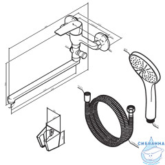 Смеситель для ванны AM.PM Gem  F90A90100 (хром)