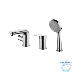 Смеситель на борт ванны на 3 отверстия с керамическим дивертором Torr, IDDIS, TORSB30i07