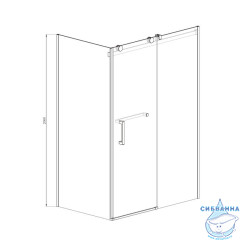 Душевое ограждение Azario Vancouver 120x90 AZ-NKF1131-R 900 профиль серебро, стекло прозрачное (без поддона)