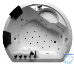 Акриовая ванна Gemy G9053 K 185х162 с гидромассажем