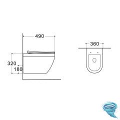 Унитаз подвесной безободковый Aquatek Лея AQ1199T-00 с сиденьем Soft Close (микролифт)