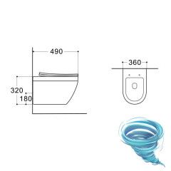 Унитаз подвесной безободковый Aquatek Лея AQ1199T-00 с сиденьем Soft Close (микролифт)