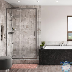 Душевое ограждение Wasserkraft Main 41S32 130x80 профиль хром, стекло прозрачный (без поддона)