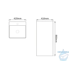 Раковина напольная 42 см SantiLine SL-4005MM