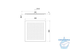 Верхний душ Aquatek 300 1 режим AQ2078CR