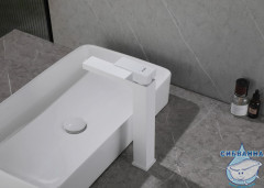 Смеситель для раковины Abber Daheim AF8211W (без донного клапана) (белый матовый)