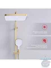 Душевая система Raglo 340 1 режим R01.26.03 (сатин золотой)