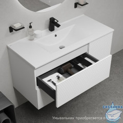 Тумба подвесная, 100 см, белый, Bild, IDDIS, BIL10W0i95 подходит умыв. 0131000i28