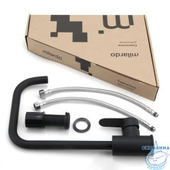 Смеситель для кухни, черный матовый, Poli, Milardo, POLBLL0M05