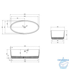 Ванна из искусственного камня ABBER Stein 180x85 AS9627
