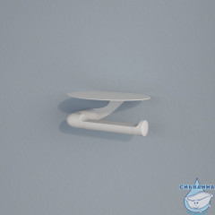 Бумагодержатель с овальной полкой, нержавеющая сталь, NOA, белый матовый, IDDIS, NOAWT00i43