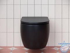 Унитаз подвесной безободковый Ceramicanova Play Rimless CN3001MB с сиденьем быстросъемным Soft Close (микролифт)