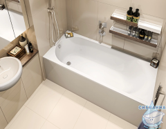 Ванна из искусственного камня Bas Афина 170х70 (с каркасом)