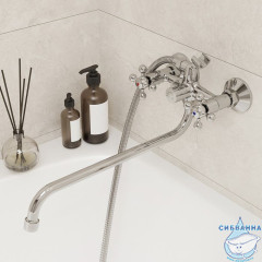 Смеситель для ванны с длинным изливом, Duplex, Milardo, DUPSB02M10