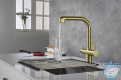 Смеситель для кухни Timo Saona 2346/17FL (золото матовое)