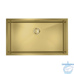 Мойка, нерж. сталь, универсального монтажа, матовое золото, 740*440,  Edifice, IDDIS, EDI74B0i77