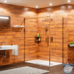 Душевое ограждение Wasserkraft Alme 140x100 15R37 профиль хром, стекло прозрачный (без поддона)