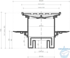 Дренажный трап для душа Pestan Confluo Standard 13000076 