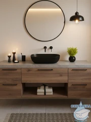  Раковина на столешницу 46 см Ceramicanova Element CN6009MB (черный матовый)