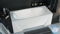 Акриловая ванна отрезная 1Marka Pragmatika 170-193x80 с каркасом