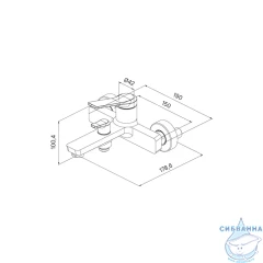  Смеситель для ванны Iddis Parker PARBL02i02WA (черный матовый ) 