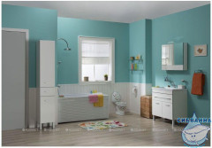 Шкаф пенал напольный Aquanet Верона 35 187316 белый матовый