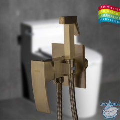 Встраиваемый смеситель с гигиеническим душем Gappo G7207-4 (бронза)