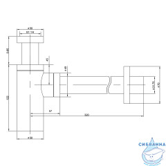 Сифон для умывальника Timo 958/00L хром