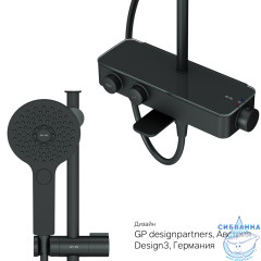 Душевая система AM.PM Inspire V2.0 F0750A522 1 режим (черный матовый)