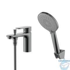 Смеситель для ванны на борт Aquatek Ника AQ1844BGM (оружейная сталь)