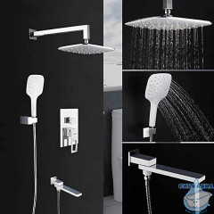 Душевая система Gappo G7117-8 250 1 режим (хром/белый)