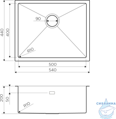 Кухонная мойка Omoikiri Taki 54-U/IF-IN 4973046